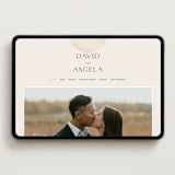 "Modernist Monogram" - Wedding Website in Latte by Christie Garcia - Desktop Design