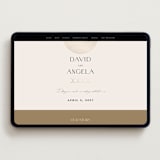 "Modernist Monogram" - Wedding Website in Latte by Christie Garcia - Desktop Design