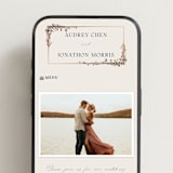 "Trailing Vines" - Wedding Website in Almond by Erin L. Wilson - Mobile Layout