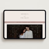 "And Centered" - Wedding Website in Cream by Hooray Creative - Desktop Design