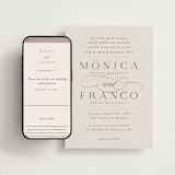 "And Centered" - Wedding Website in Cream by Hooray Creative - Match Your Stationery