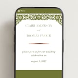 "Inlay Frame" - Wedding Website in Avocado by Katharine Watson - Mobile Layout