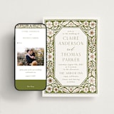 "Inlay Frame" - Wedding Website in Avocado by Katharine Watson - Match Your Stationery
