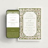 "Inlay Frame" - Wedding Website in Avocado by Katharine Watson - Match Your Stationery