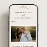 "To Hold" - Wedding Website in Ivory by Carolyn Nicks - Mobile Layout