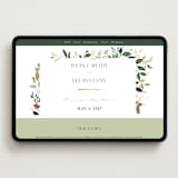 "Garden Serenity" - Wedding Website in Greenery by Itsy Belle Studio - Desktop Design
