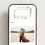 "Garden Serenity" - Wedding Website in Greenery by Itsy Belle Studio - Mobile Layout