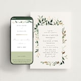 "Garden Serenity" - Wedding Website in Greenery by Itsy Belle Studio - Match Your Stationery