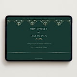 "Illuminated Storybook" - Wedding Website in Evergreen by Alethea and Ruth - Desktop Design