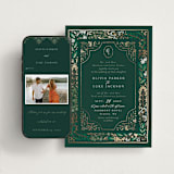 "Illuminated Storybook" - Wedding Website in Evergreen by Alethea and Ruth - Match Your Stationery