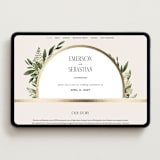 "Bliss" - Wedding Website in Champagne by Leah Bisch - Desktop Design