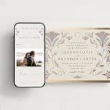 "Deco Nouveau" - Wedding Website in Vanilla by Lori Wemple - Match Your Stationery