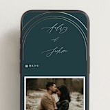"The Arc" - Wedding Website in Midnight Green by Vera Lim - Mobile Layout