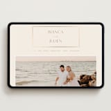 "Soleil" - Wedding Website in Latte by Kristie Kern - Desktop Design