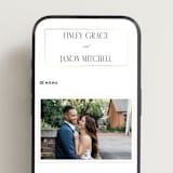 "Unite" - Wedding Website in Opal by Leah Bisch - Mobile Layout