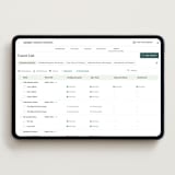 "Modern Corner" - Wedding Website in Linen by Kelly Schmidt - Guest Management