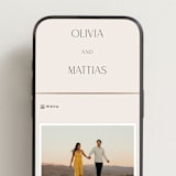 "Modern Corner" - Wedding Website in Linen by Kelly Schmidt - Mobile Layout