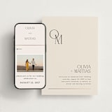 "Modern Corner" - Wedding Website in Linen by Kelly Schmidt - Match Your Stationery