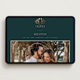 "Autumnal Arch" - Wedding Website in Deep Sea by Erin German - Desktop Design