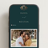 "Autumnal Arch" - Wedding Website in Deep Sea by Erin German - Mobile Layout