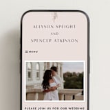 "Deco Band" - Wedding Website in Blush by Kindred Fields - Mobile Layout
