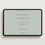"Gilded Script" - Wedding Website in Sage by Angela Thompson - Desktop Design