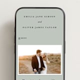 "Gilded Script" - Wedding Website in Sage by Angela Thompson - Mobile Layout