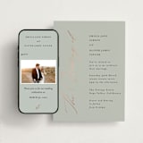 "Gilded Script" - Wedding Website in Sage by Angela Thompson - Match Your Stationery
