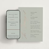 "Gilded Script" - Wedding Website in Sage by Angela Thompson - Match Your Stationery