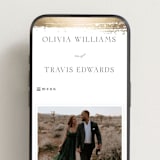 "Brushed Edge" - Wedding Website in Silk by Kelly Schmidt - Mobile Layout