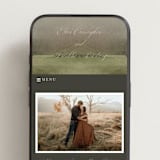 "Hillside" - Wedding Website in Graphite by Everett Paper Goods - Mobile Layout