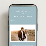 "Polished" - Wedding Website in Powder Blue by Jennifer Postorino - Mobile Layout