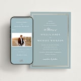 "Polished" - Wedding Website in Powder Blue by Jennifer Postorino - Match Your Stationery