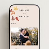 "Autumn Leafs" - Wedding Website in Autumn by Itsy Belle Studio - Mobile Layout