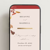 "Autumn Leafs" - Wedding Website in Autumn by Itsy Belle Studio - Mobile Layout