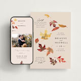 "Autumn Leafs" - Wedding Website in Autumn by Itsy Belle Studio - Match Your Stationery