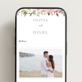 "Timeless Blooms" - Wedding Website in Peony by Susan Moyal - Mobile Layout