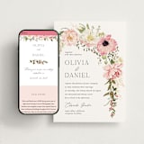 "Timeless Blooms" - Wedding Website in Peony by Susan Moyal - Match Your Stationery