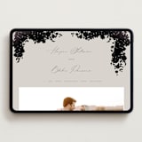 "Bouquet Toss" - Wedding Website in Smoke by Robert and Stella - Desktop Design