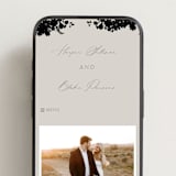 "Bouquet Toss" - Wedding Website in Smoke by Robert and Stella - Mobile Layout