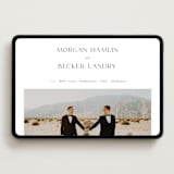 "Postcard" - Wedding Website in Snow by Kaydi Bishop - Desktop Design