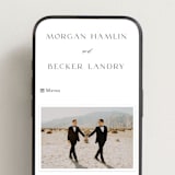 "Postcard" - Wedding Website in Snow by Kaydi Bishop - Mobile Layout