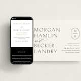 "Postcard" - Wedding Website in Snow by Kaydi Bishop - Match Your Stationery