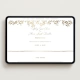 "Monogram in Leaves" - Wedding Website in Pearl by Leah Bisch - Desktop Design
