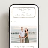 "Monogram in Leaves" - Wedding Website in Pearl by Leah Bisch - Mobile Layout