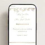 "Monogram in Leaves" - Wedding Website in Pearl by Leah Bisch - Mobile Layout