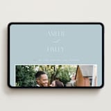 "Delicacy" - Wedding Website in Dusty Blue by Angela Thompson - Desktop Design