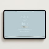 "Delicacy" - Wedding Website in Dusty Blue by Angela Thompson - Desktop Design