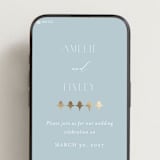 "Delicacy" - Wedding Website in Dusty Blue by Angela Thompson - Mobile Layout
