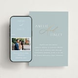 "Delicacy" - Wedding Website in Dusty Blue by Angela Thompson - Match Your Stationery